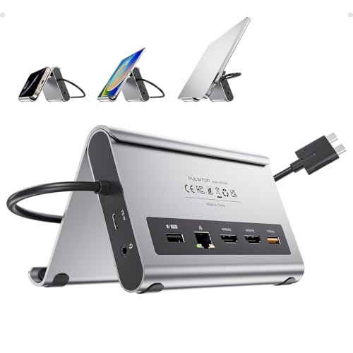 Amazon.co.jp: PULWTOP USB C ドッキングステーション デュアル 4K